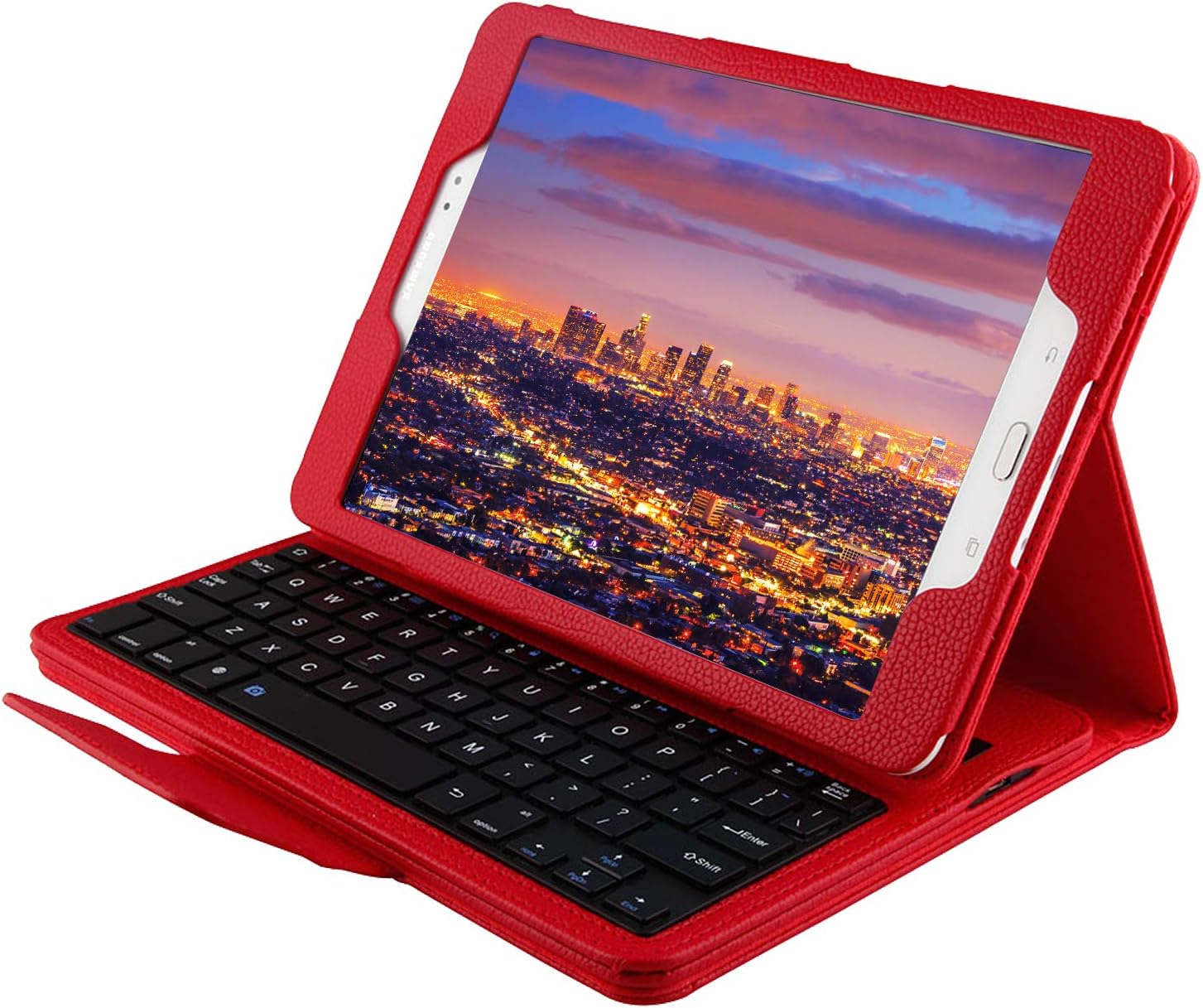 Galaxy Tab A 9.7 Keyboard Case, Premium Folio PU Case Wireless Built-in Stand Removable Keyboard Case Cover with Auto Sleep/Wake for Samsung Galaxy Tab A 9.7 Inch Tablet(SM-T550 SM-P550)