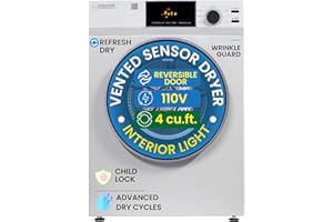 EQUATOR ADVANCED APPLIANCES Equator Deluxe 24" VENTED Sensor Dryer 4 cu.ft Touch Control 110V DIGITAL