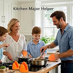 Oven Mitts Silicone Pot Holders Set Heat Resistant
