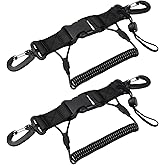 Tibapla 2 Pcs Scuba Diving Anti-Lost Lanyard Straps, Retractable Anti-Lost Camera Lanyard with Quick Release Buckle and Carab