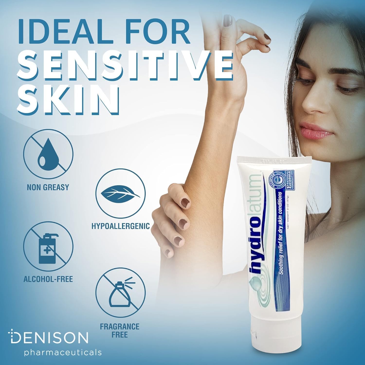 Dry Skin Cream - Hydrating Moisturizer for Sensitive & Extra Dry, Nourishing Body Lotion for Men & Women - 2oz