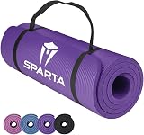Sparta NBR Yoga Mat 10mm Extra Thick Non-Slip Large Purple with Carry Strap