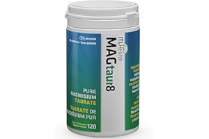 MAGtaur8 Pure Magnesium Taurate - 261mg of Elemental Mag per Serving, Canadian Made Magnesium Supplement for Women & Men | Su