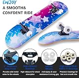 CLYCTIP Dream 31 x 8 Inch Complete Skateboard 8-Layer Maple Deck Dual Kick view 2