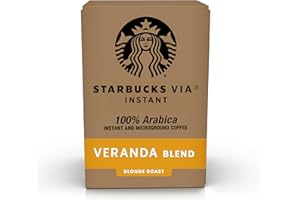 Starbucks VIA Instant Coffee, Light Roast Coffee, Veranda Blend, 100% Arabica, Single-Serve, 1 Box (50 Packets)