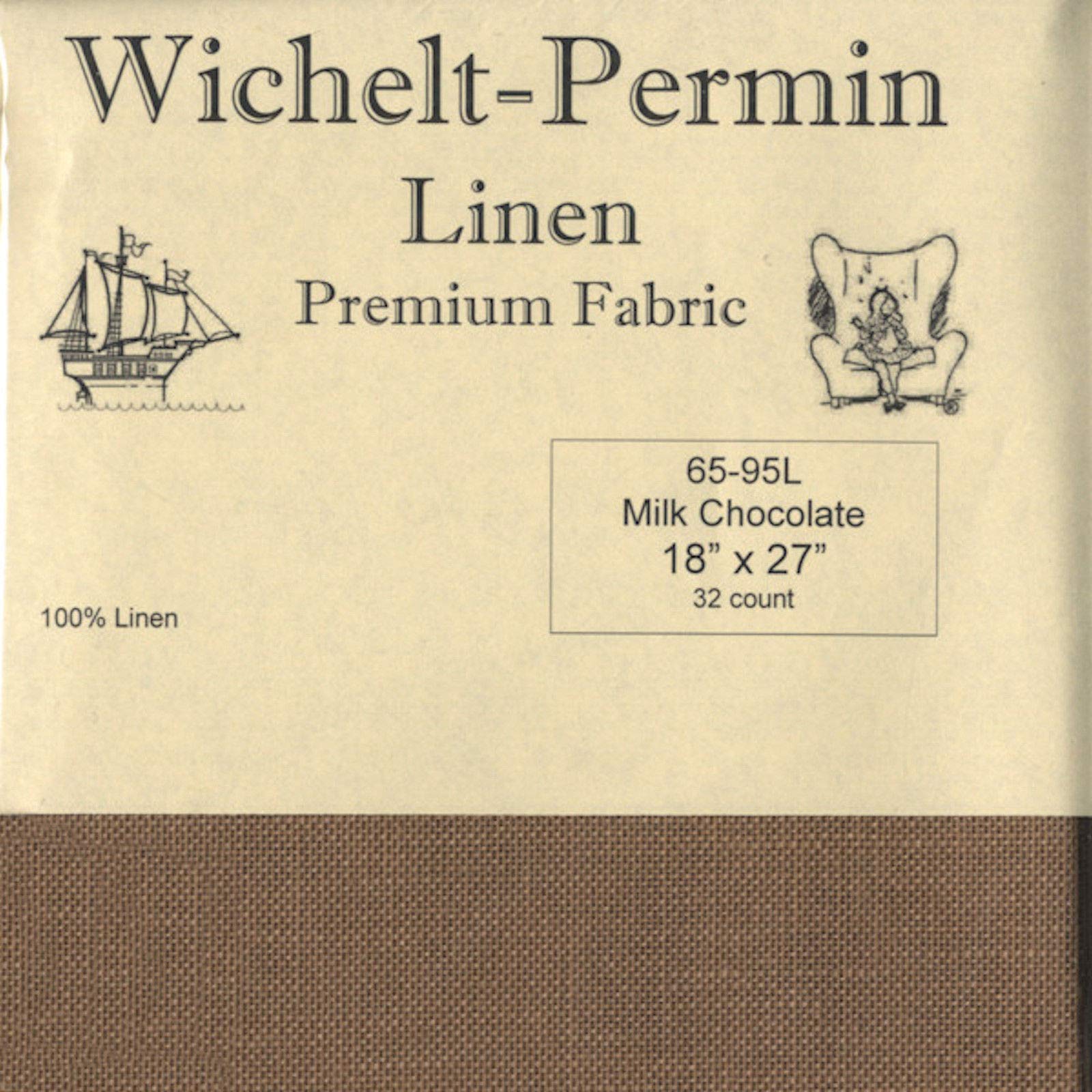 Premium Linen Fabric for Cross Stitch Milk Chocolate 32ct 18" x 27" …