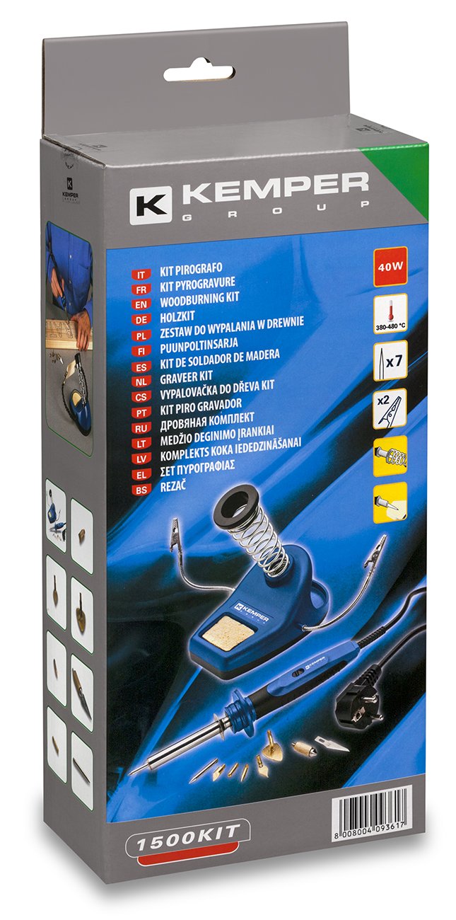 Kemper Pyrograph 1500 Pro Kit, 40 W, Blue