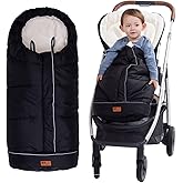 KZ Dotnz Winter Warm Stroller Footmuff, Waterproof Baby Bunting Bag with Centre and Bottom Open for Easy in and Out, Universa