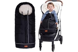 KZ Dotnz Winter Warm Stroller Footmuff, Waterproof Baby Stroller Bunting Bag, Cente and Botton Open for Easy in&Out, Universa
