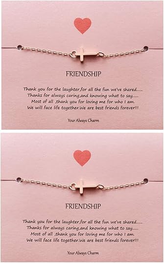 Amazon Your Always チャーム 信仰 十字架 ブレスレット 宗教的 意味のある 親友へのギフト ブレスレット 通販