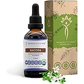 Bacopa USDA Organic | Alcohol-FREE Extract, High-Potency Herbal Drops, Relaxation, Positive Cognitive Effect | Made from 100% Certified Organic Bacopa (Bacopa Monnieri) Dried Herb 2 oz