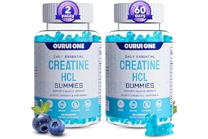 ourui one Creatine HCL Gummies 2000mg– Fast Absorbing Creatine HCL for Strength & Recovery – Easy-to-Take, Great-Tasting Creatine Gummies for Athletes & Fitness Enthusiasts ，More Gentle on Stomach