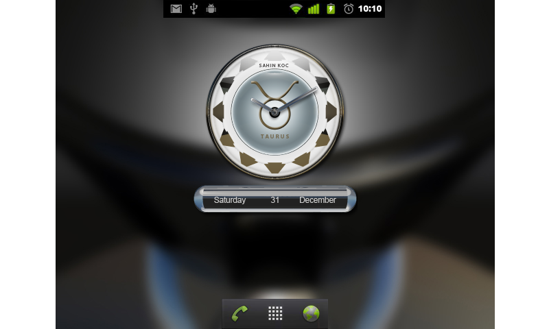 Taurus Beautiful Clock Widget Zodiac Theme for Android
