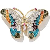 Butterfly Brooch Pin Rhinestone Brooches and Pins for Women Elegant Crystal Butterfly Gifts Fashion Jewelry Gift for Mother Wife Friends Sisters