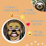 7th Heaven Sloth Face Sheet Mask Lotus Blossom Blueberry for Kids view 3