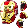 Jefuzh Iron-Man Helmet, 2024 New Iron-man Mask with Jarvis Voice & Remote&Touch Controlled Open/Close, Collectible Real-life (Glod-RED)