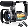 4K Video Camera Camcorder, Vlogging Camera 48MP 60FPS YouTube Camera WiFi Night Vision IPS Touch Screen Video Camera Digital 