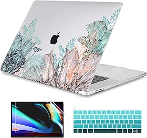 Dongke MacBook Pro 13 inch Case Model A2251/A2289 2020 Released, Plastic Hard Shell Case Cover for MacBook Pro 13 inch with Retina Display & Touch Bar Fits Touch ID, Small Summer Field
