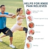 BESKEY Knee Support Pair Anti Slip Breathable Knee Compression Sleeve XL Black view 3