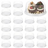 Nuanchu 24 Pieces 8 Inch Disposable Cake Containers
