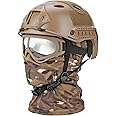 SANYETS Airsoft Helmet,Black Tactical Helmet with Airsoft Accessories,Tactical Airsoft Gear