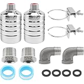 2pcs Water Float Valve Automatic Water Level Control Valve 1/2in to 3/4in | 304 Stainless Steel Auto Shut Off Float Valves for Fish Tank Small Swimming Pool Livestock Trough Garden Pond