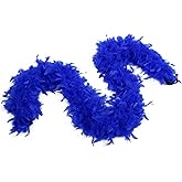 Flydreamfeathers 80 Gram 2 Yard Chandelle Feather Boa, Great for Party, Wedding, Halloween Costume, Christmas Tree Decoration