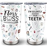 Gtdodcsd Dental Assistant Appreciation Gifts for Women Tumbler 20Oz, Dentist Gift for Women, Dental Hygienist Gift, Dentals Assistant Week Gifts, Dentals Present for Coworkers