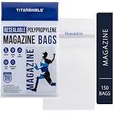 TitanShield Resealable Magazine Bags 8-3/4" X 11-1/8" with 1-1/2" Flap. (150-Count)