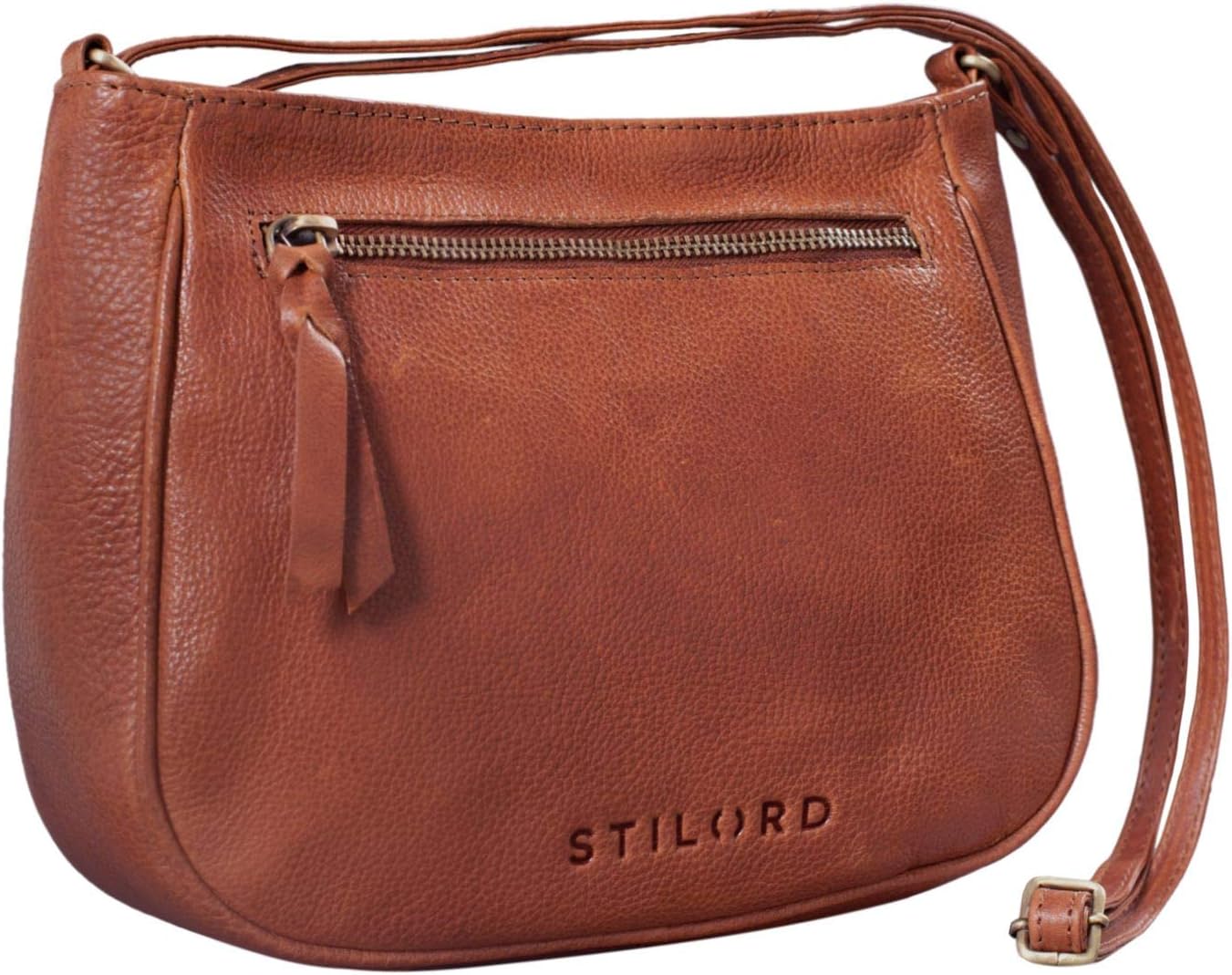 STILORD "Samira" Handbag Women Leather Small Vintage Ladies Tote Bag Satchel Crossbody Saddle Bag Bag in Genuine Leather Colour:Texas - Image 4