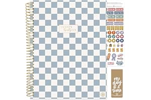 bloom daily planners 2026 Planner (January to December) - 8.5” x 11” Weekly & Monthly Dated Agenda Organizer Book with Stickers & Tabs - Flexible Soft Cover - Checkered