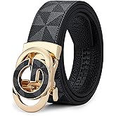 VANNANBA Mens Ratchet Belt Fashion Business Casual Leather Designer Belts with Adjustable Automatic Buckle Gift Box