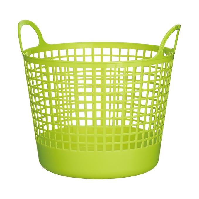 LikeIt SCB1 Plastic Round Laundry Basket, 14.76Inch H by 16.14Inch W by 14.57