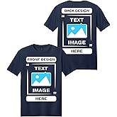 Gildan Custom Softstyle T-Shirt - Personalized US-Cotton Men Tee Shirts - Add Front & Back Design with Your Image Text Photo