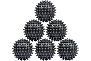 Dryer Balls Reusable Dryer Ball Laundry Balls for Drying Washing Clothes Fluffy Tumble Black Set of 6