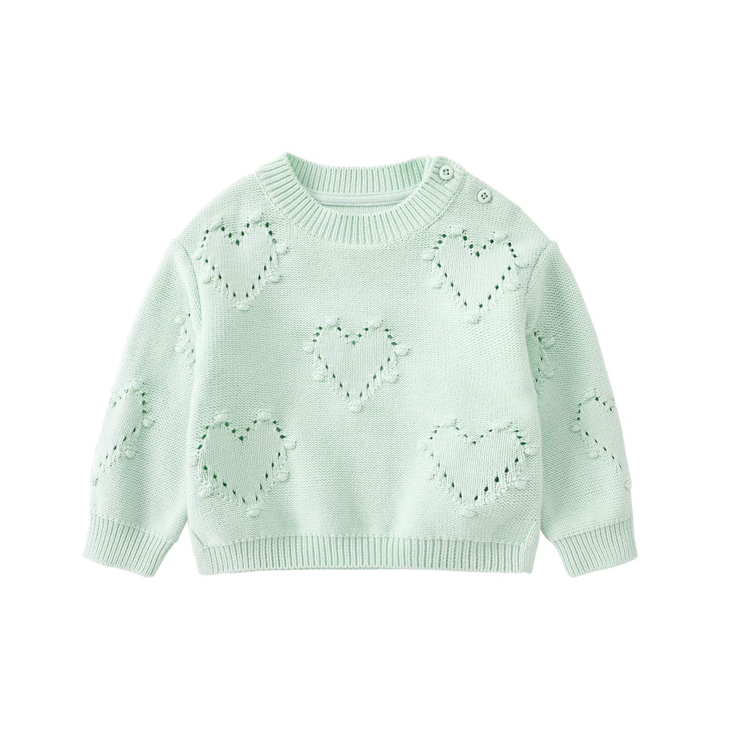 pureborn Infant Toddler Baby Girls Sweater Pull on Closure ONeck