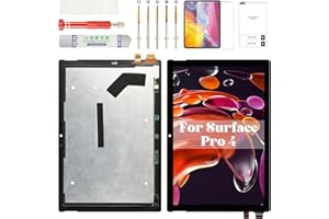 BEXUPULL for Microsoft Surface Pro 4 Screen Replacement for Surface Pro 4 1724 Screen for Surface Pro 4 LCD Touch Screen Digitizer Display Assembly Repair Kits M1010537-003 12.3" Black