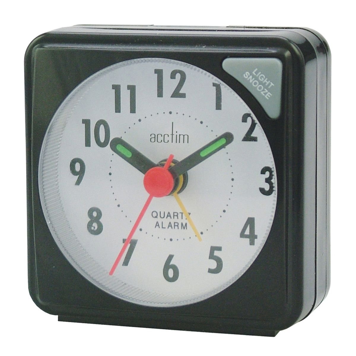 Acctim Black Ingot Travel Alarm With Light