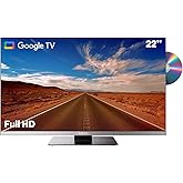 SYLVOX Smart RV TV, 22inch TVs with DVD Player Built-in, 12 Volt for RV Camper 1080P FHD, Google Smart Free Download APPs, Su