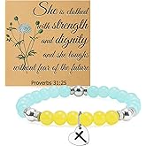 Christian Verse Beads Bracelets for Her Goddaughter Godmother Best Friend Inspirational Scripture Gifts Beaded Bracelets for Women Religious Encouragement Stretch Jewelry Christmas Birthday Present