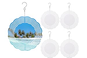 AIDOCLIP Decorate Your Space with Sublimation Wind Spinner Blanks - 3D Aluminum Hanging Wind Spinners for DIY Crafts, Indoor and Outdoor Ornaments (8 Inch)