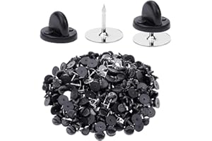D-buy 200 Pcs PVC Rubber Pin Backs Butterfly Clutch Tie Tacks Blank Holder Clasp Lapel Enamel Pins Keepers for Replacement Un