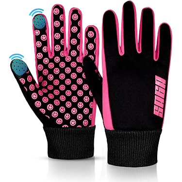 Gants D'hiver Enfants écran Tactile - Coupe-vent, Antidérapants | Pour Ski, Vélo, Football Et Jeux Dehors