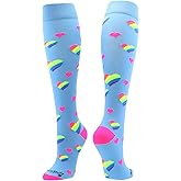 MadSportsStuff Rainbow Hearts Soccer Socks Softball Socks Over the Calf