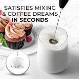 Zulay Kitchen Milk Frother Wand Ultra Fast Handheld Electric Whisk Black view 2