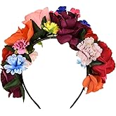 DreamLily Flower Crown Floral Headband Party Costume Day of the dead Headpiece NC12 (Mexican Crown)