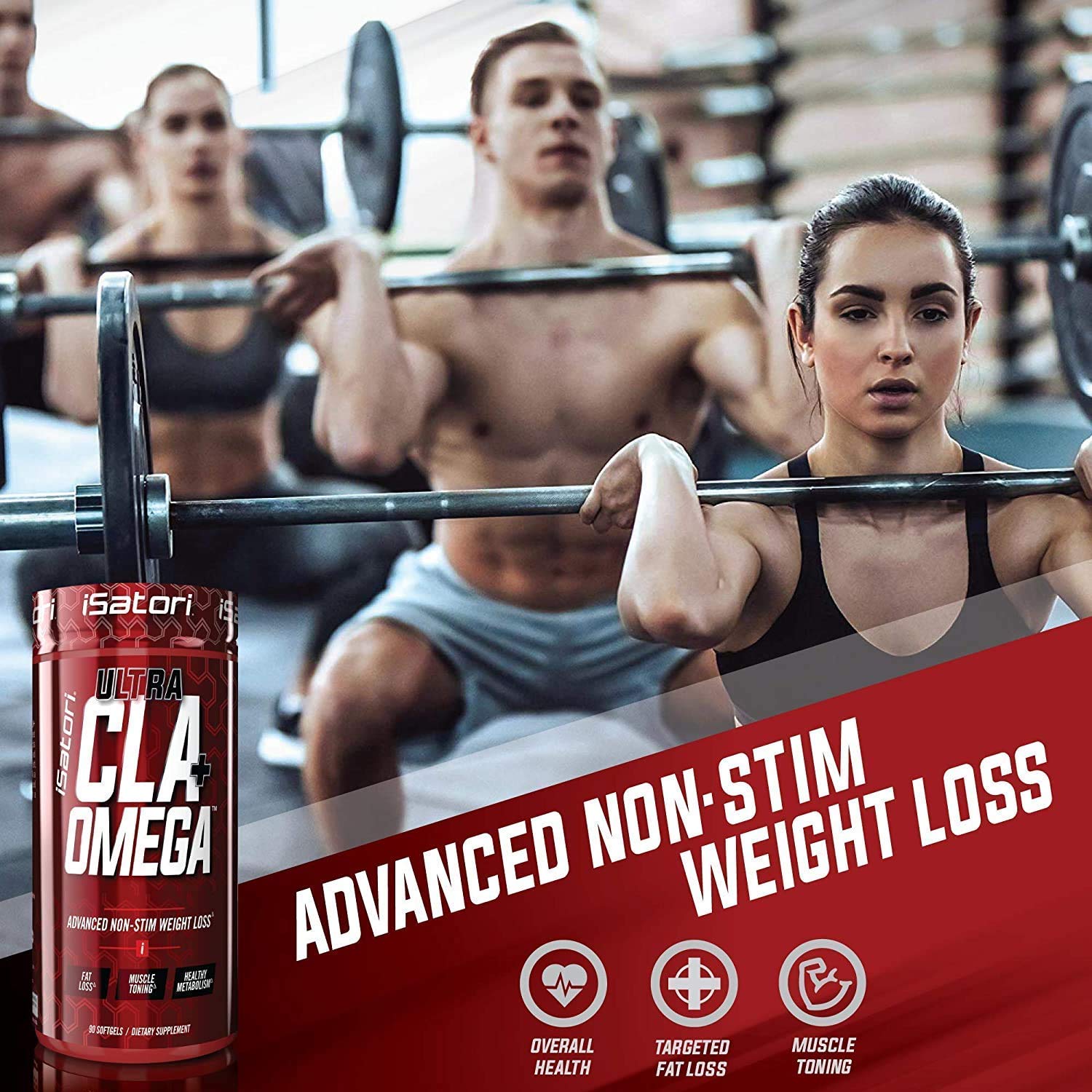 iSatori L-Carnitine LS3 Mixed Berry 1500mg (32 Servings) & iSatori Ultra CLA (90 Softgels)