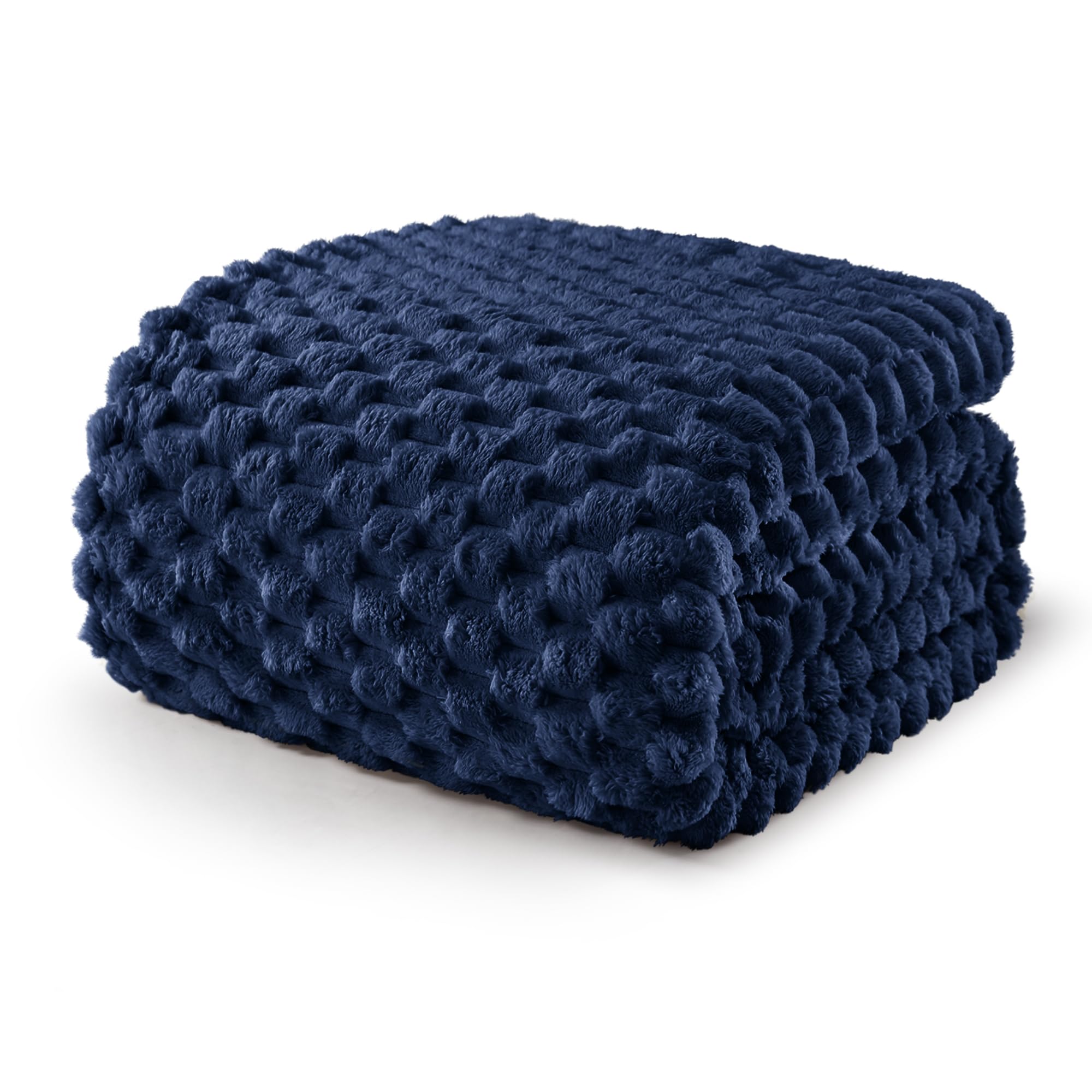 Exclusivo Mezcla Fleece King Size Blanket for Bed, Extra Large Fuzzy Navy Blue Bed Blankets, Soft Cozy Plush Sofa Throws for All Seasons, 230x265 CM — image 1