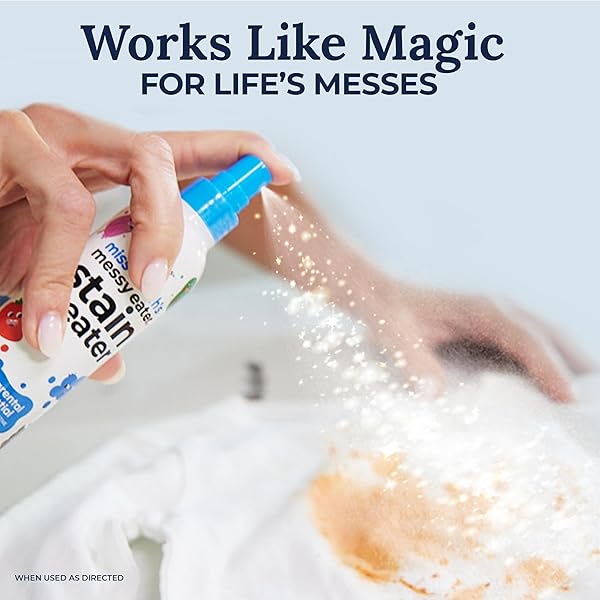MISS MOUTH’S MESSY EATER STAIN TREATER SPRAY – 4OZ STAIN REMOVER – NEWBORN & BABY ESSENTIALS – NO DRY CLEANING FOOD, GREASE, COFFEE OFF LAUNDRY, UNDERWEAR, FABRIC