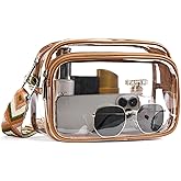 BOSTANTEN Clear Bag for Women Stadium Approved Clear Bags Small Crossbody Purse Trendy for Concerts Sports Events
